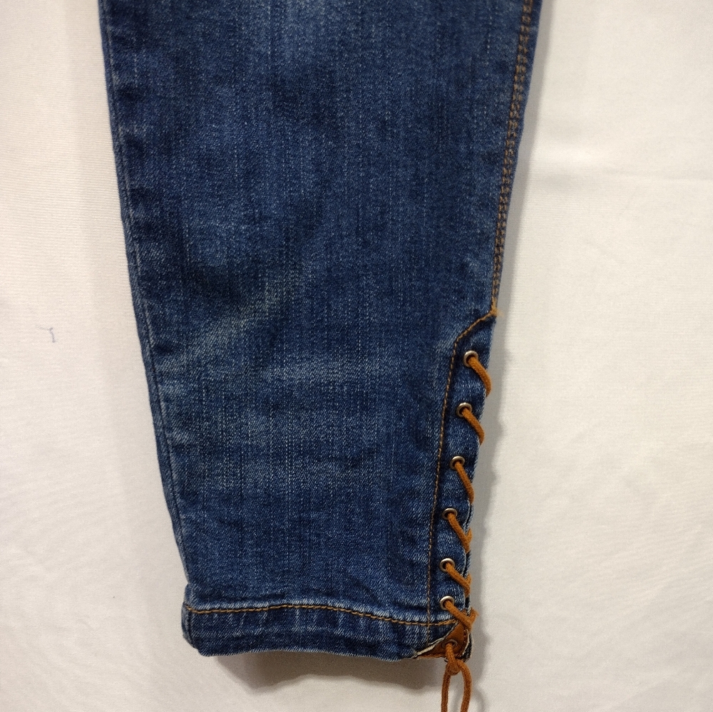 White House Black Market The Skimmer Jeans Womens 10 Blue Western Rodeo Retro - Picture 5 of 10